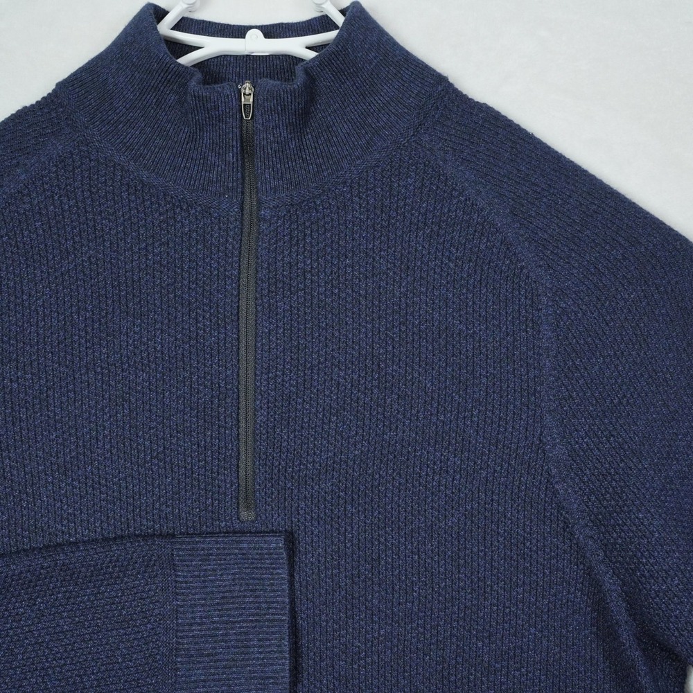 Lululemon Mens Engineered CoolMax Half Zip Sweater Navy Blue LM3ENGS Size M